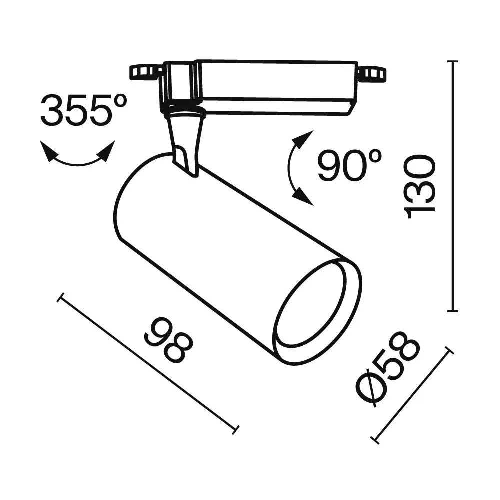картинка Трековый светильник Technical TR003-1-6W4K-S-W