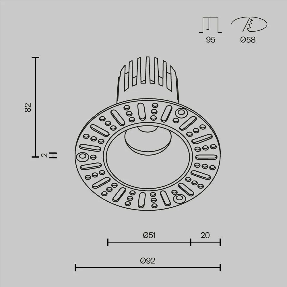 картинка Встраиваемый светильник Technical DL124-10W-4K-TRS-W