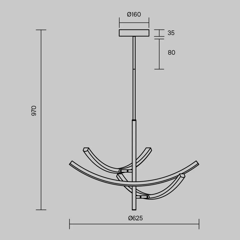 картинка Подвесной светильник Maytoni MOD428PL-L27BK