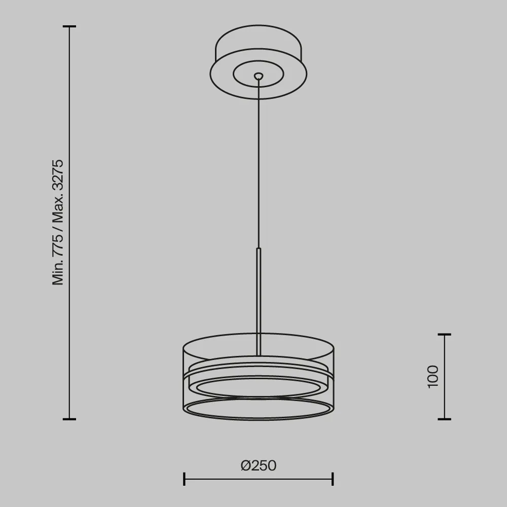 картинка Подвесной светильник Maytoni MOD348PL-L18BBS3K