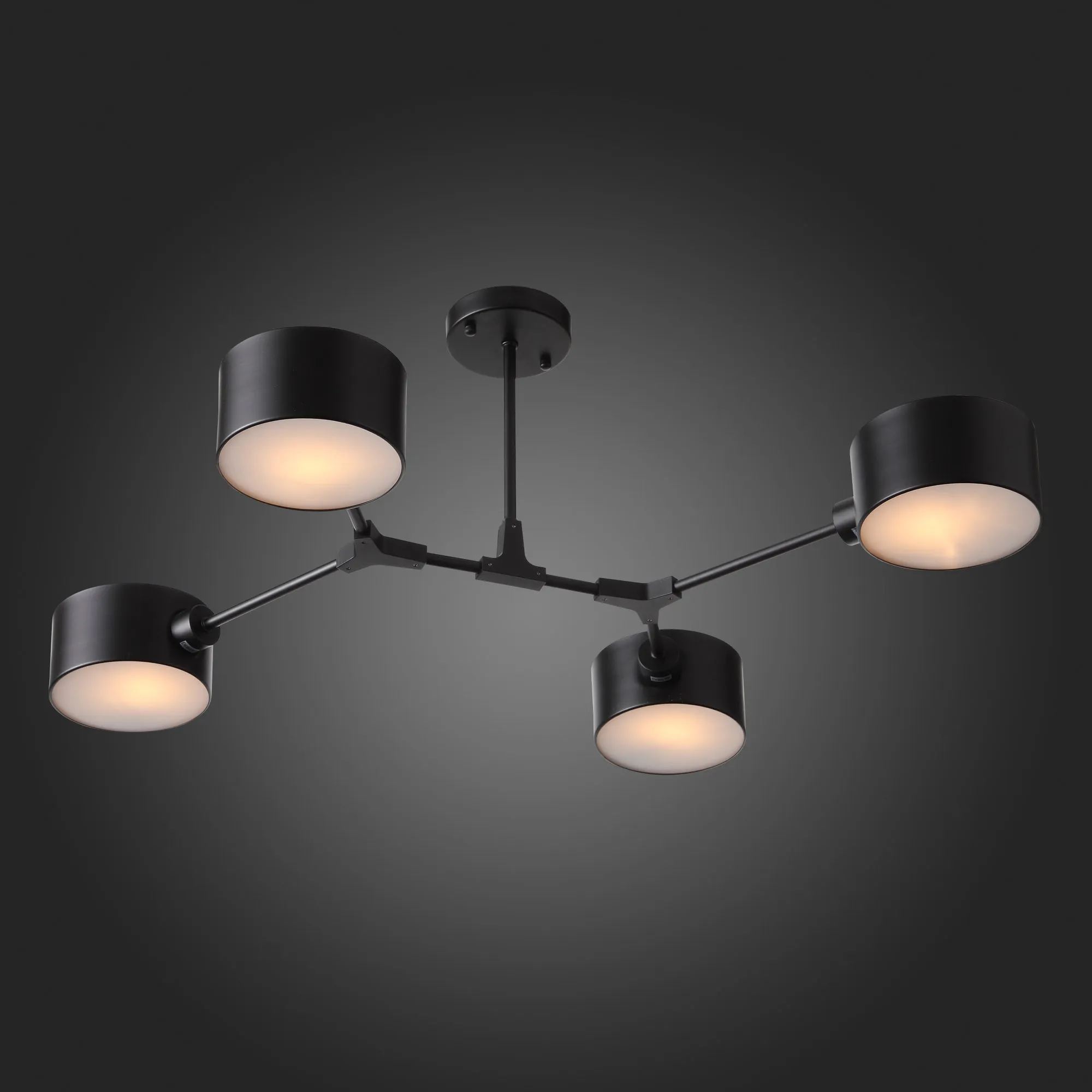 картинка SLE183402-04 Светильник потолочный Черный/Черный E14 4*60W