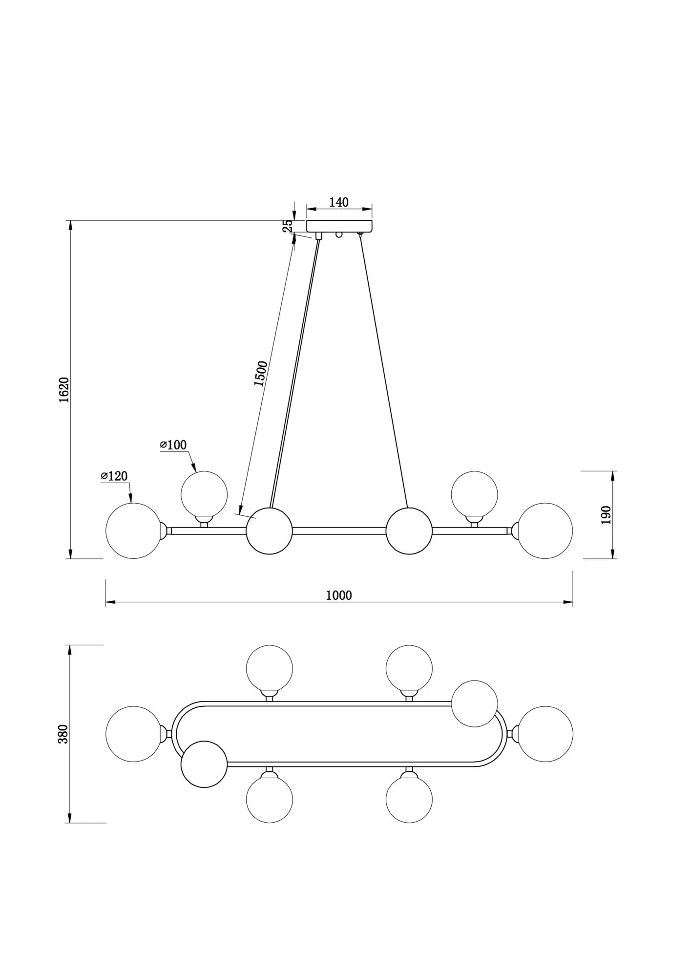 картинка Подвесной светильник Freya FR5222PL-08B