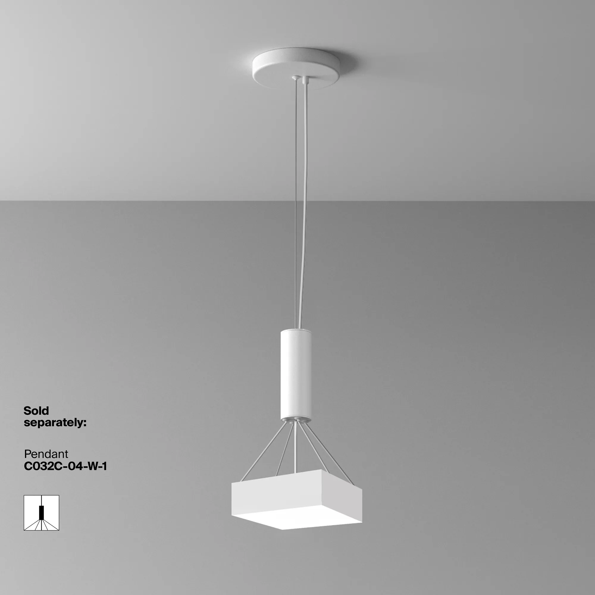 картинка Потолочный светильник Technical C032CL-24W4K-SQ-W