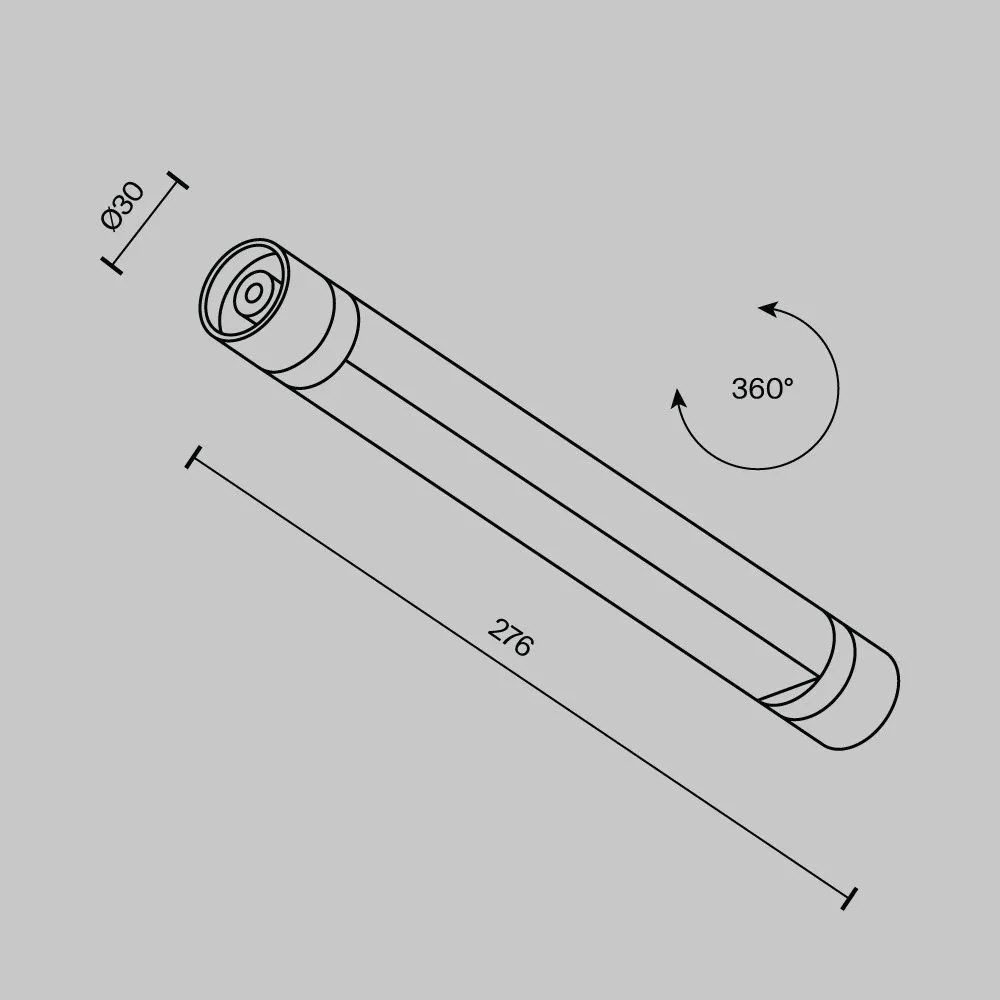 картинка Светильник Technical C147CL-L300-6W3K-B