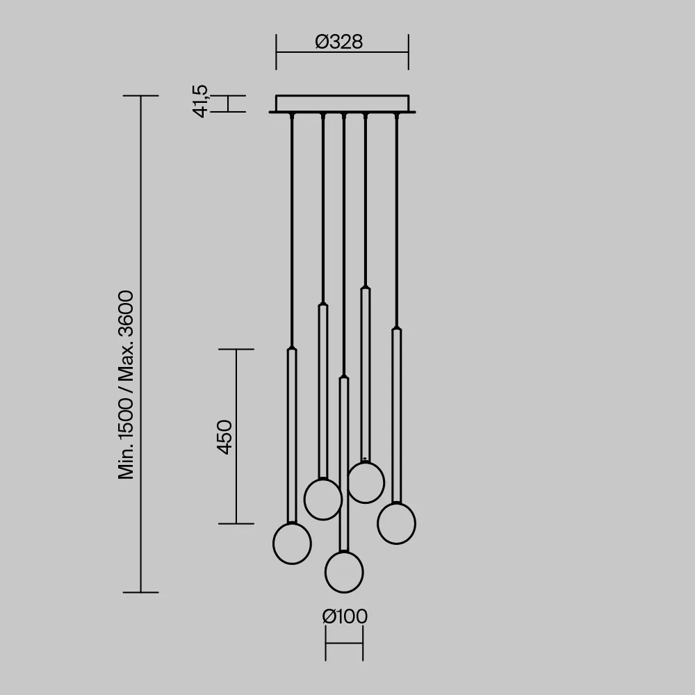 картинка Подвесной светильник Maytoni MOD383PL-L16BBS3K