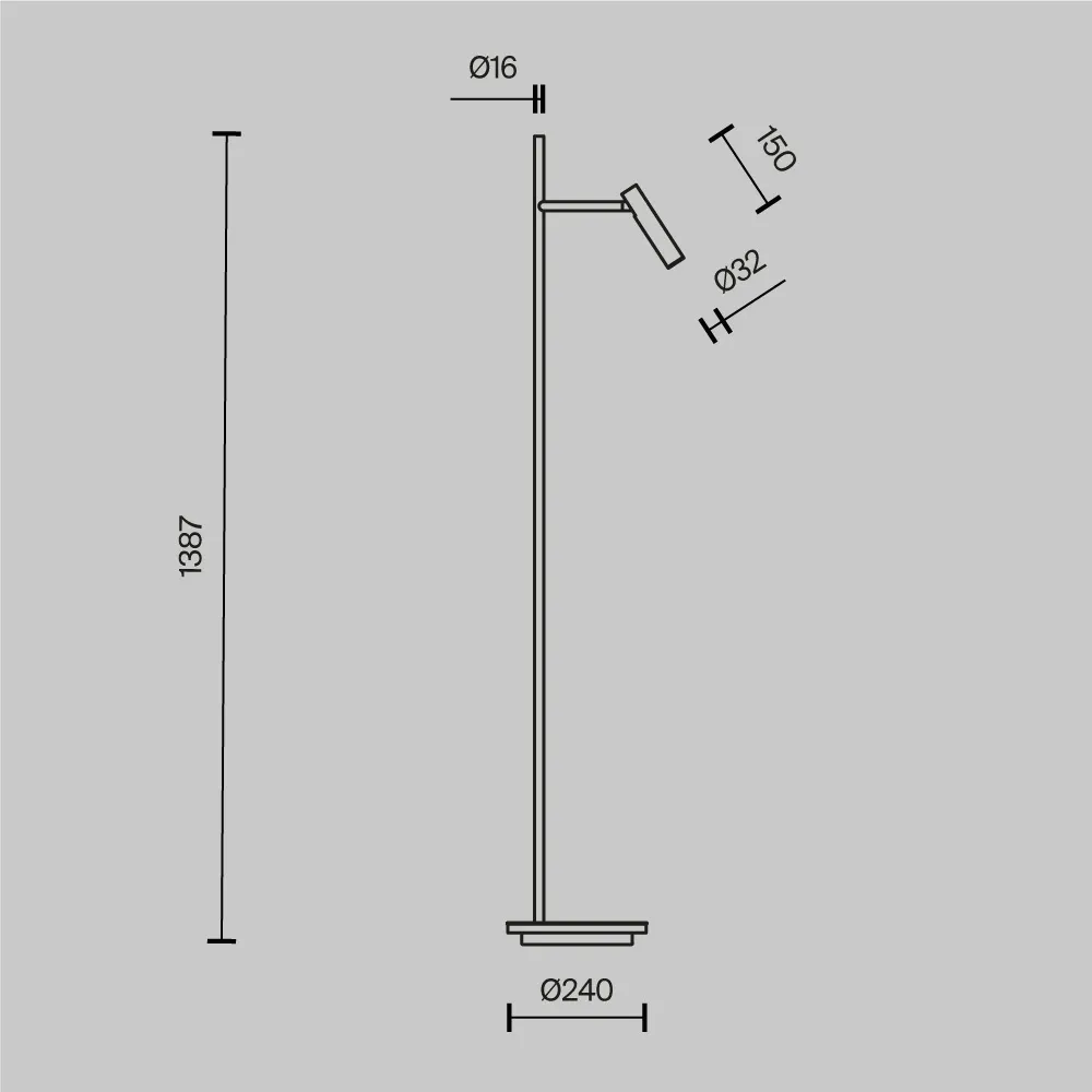 картинка Напольный светильник (торшер) Maytoni Z010FL-L8B3K