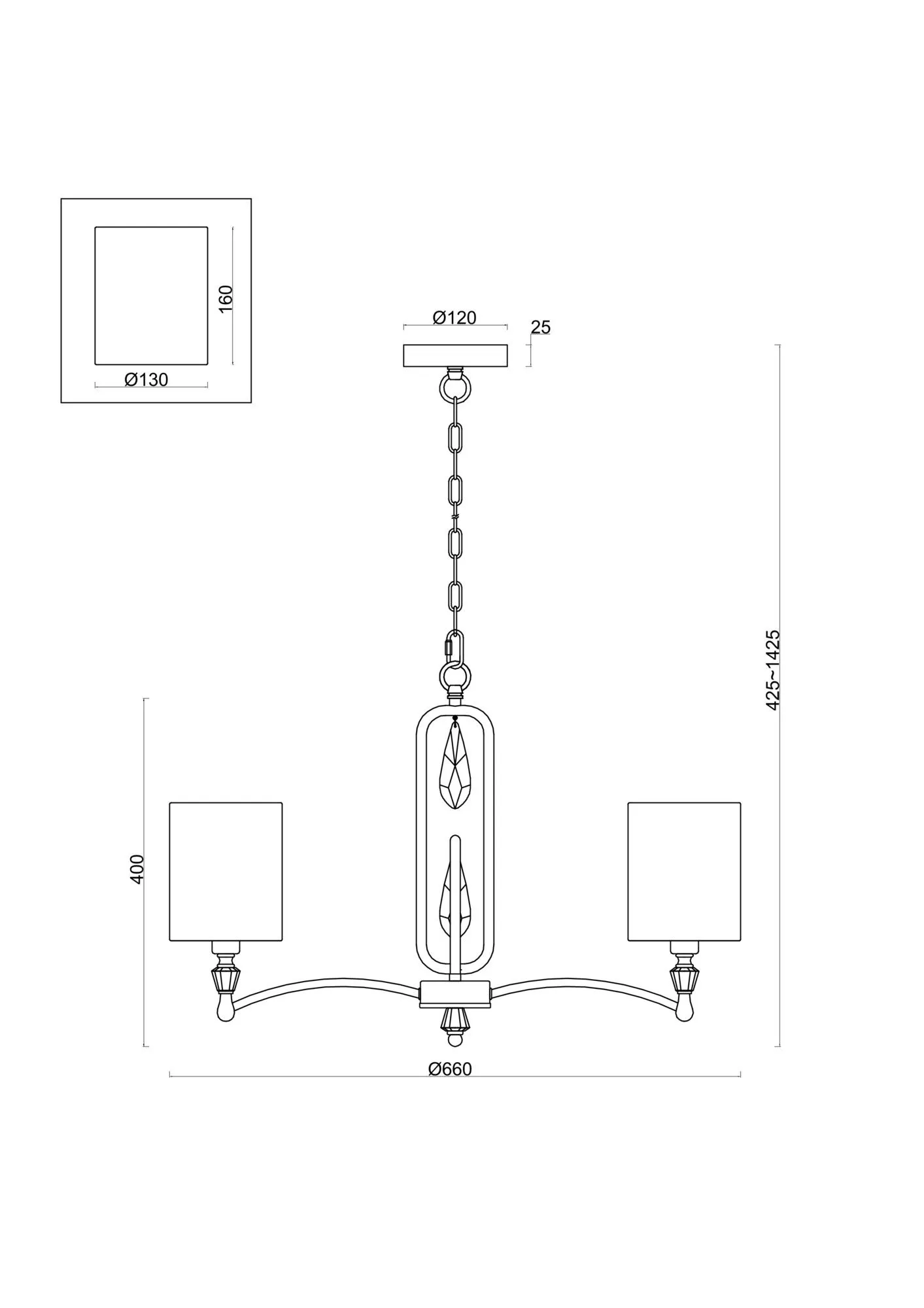 картинка Подвесной светильник Freya FR1007PL-05BS