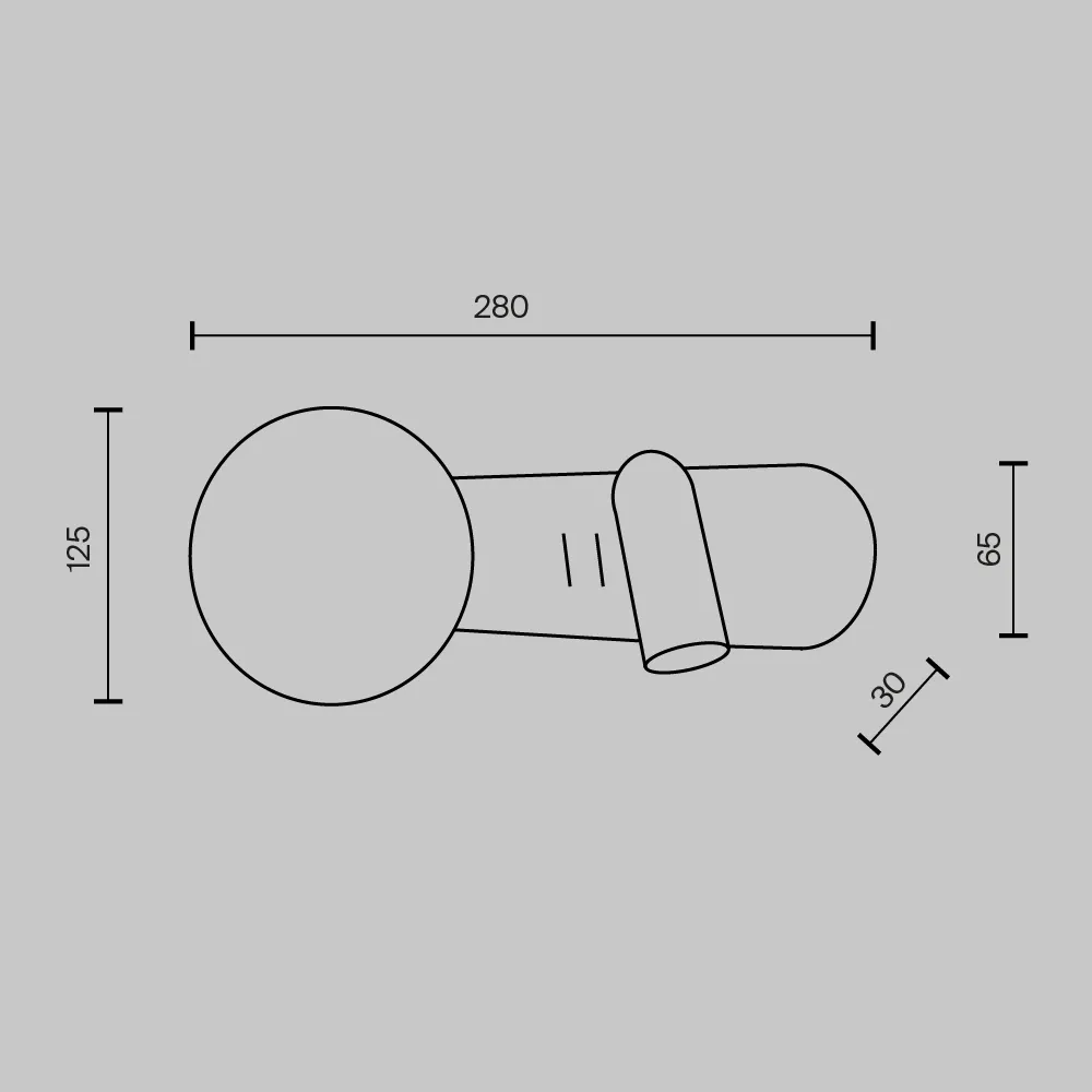 картинка Настенный светильник (бра) Maytoni MOD350WL-01BBS