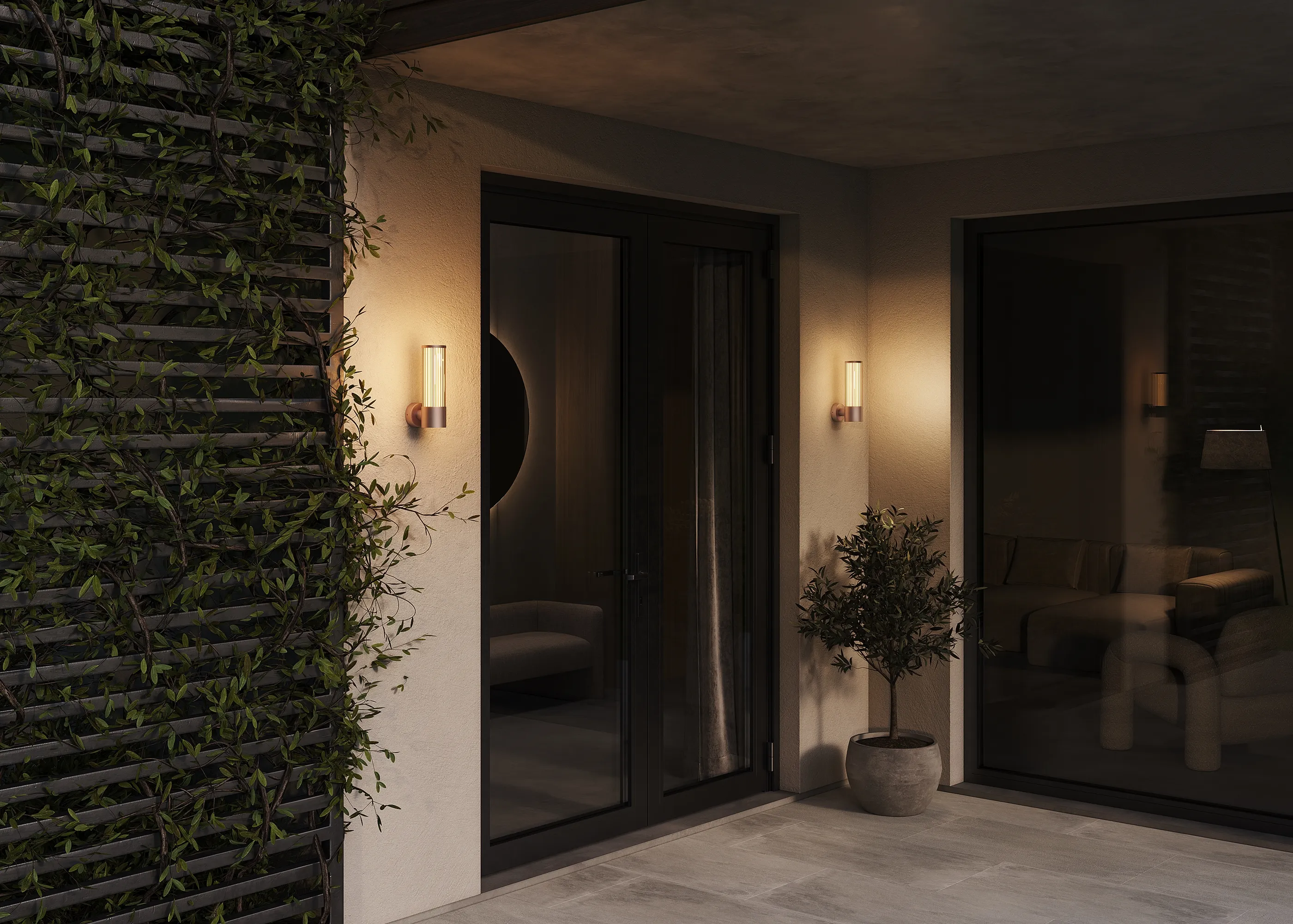 картинка Настенный светильник (бра) Outdoor O593WL-L8BR3K