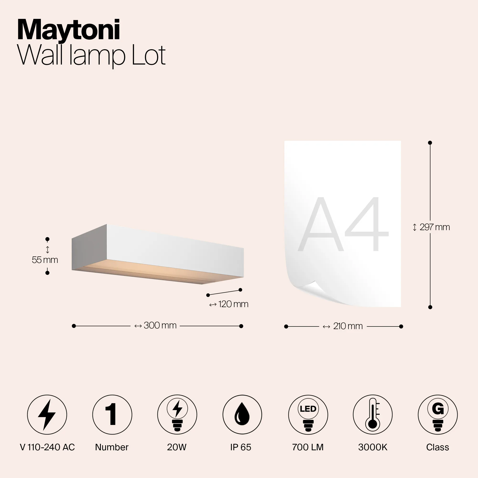картинка Настенный светильник (бра) Outdoor O428WL-L20W3K