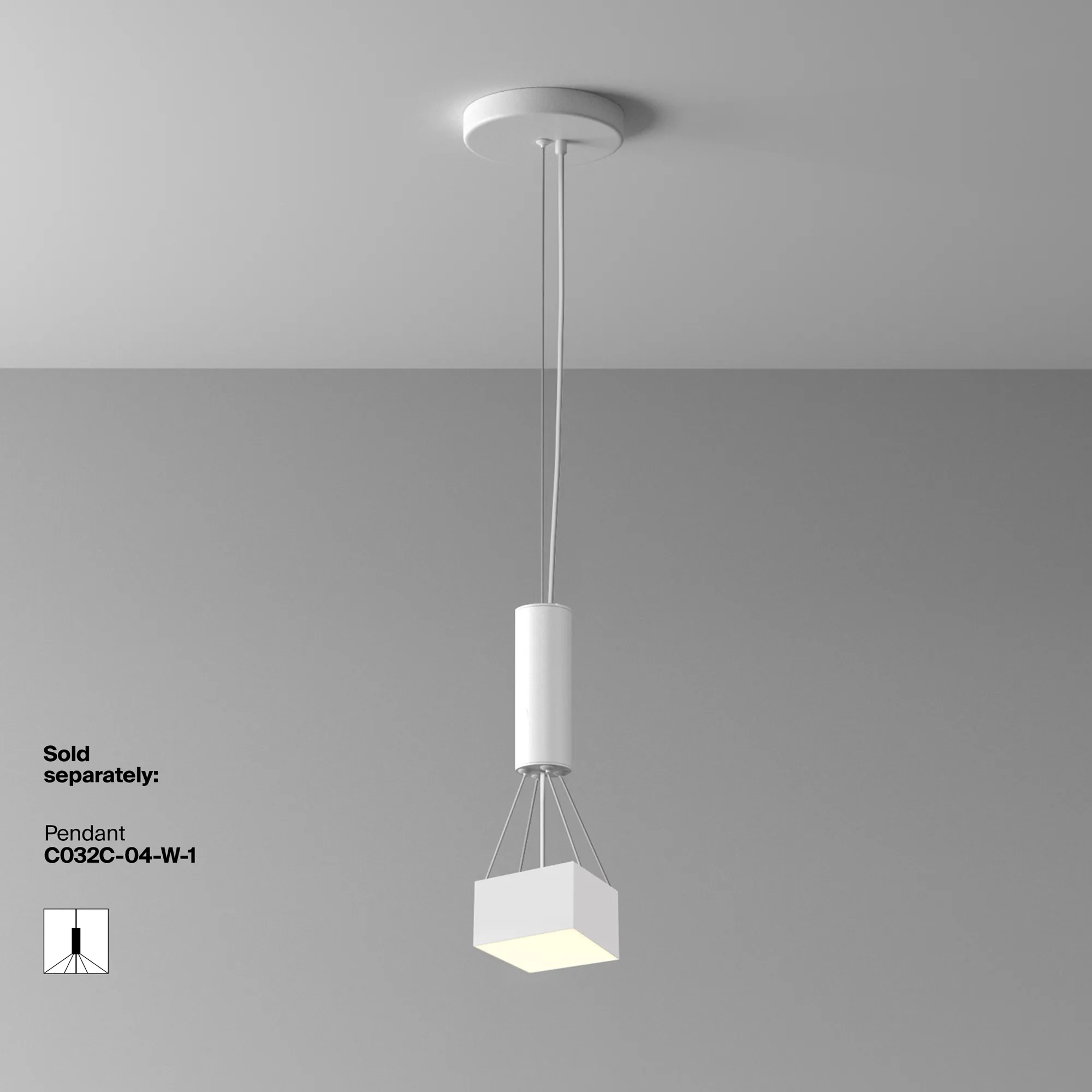 картинка Потолочный светильник Technical C032CL-12W3K-SQ-W