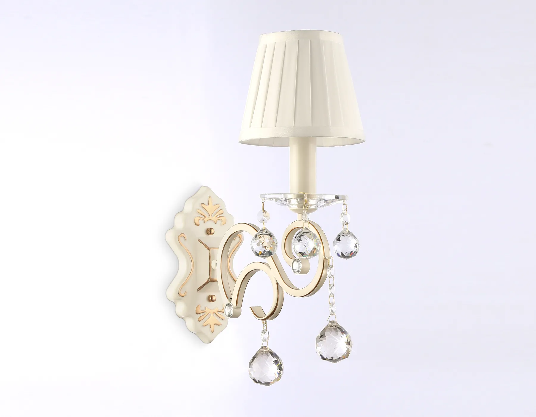 картинка Настенный светильник с абажуром и хрусталем TR4562