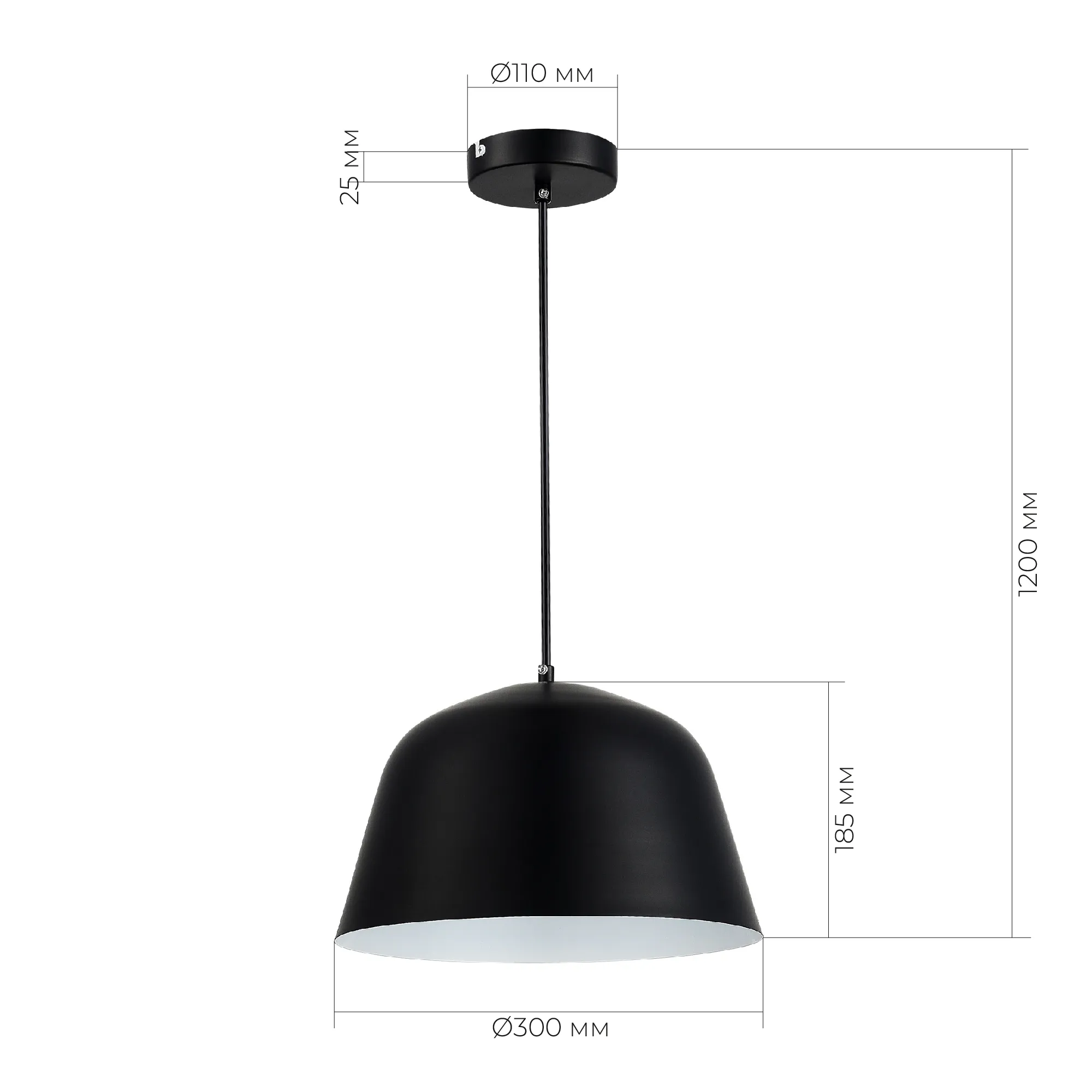 картинка SLE1805-403-01 Светильник подвесной Черный/Черный E27 1*40W