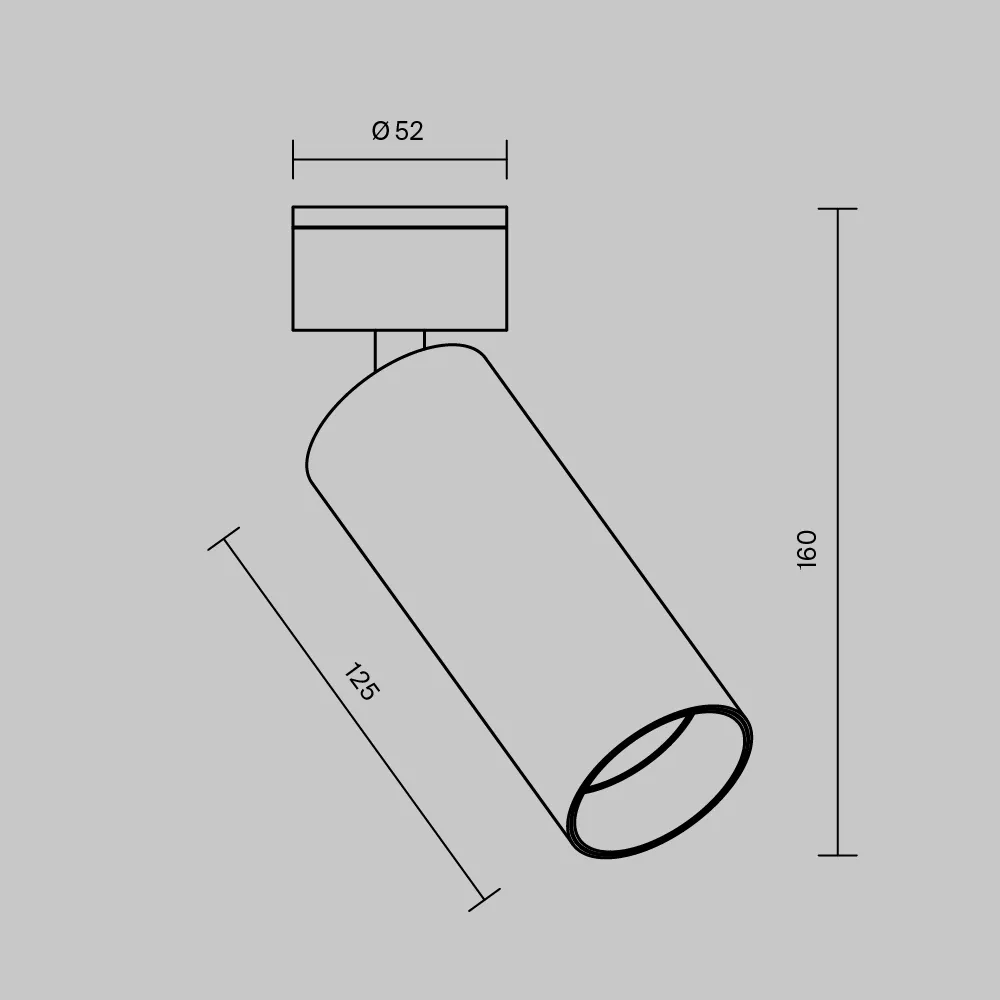 картинка Потолочный светильник Technical C055CL-L12W4K-W-BS