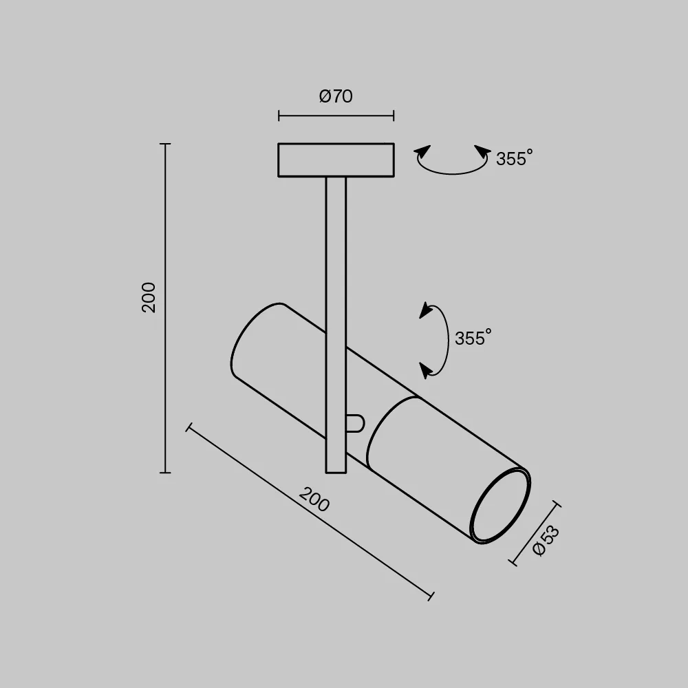 картинка Потолочный светильник Technical C020CL-01GB
