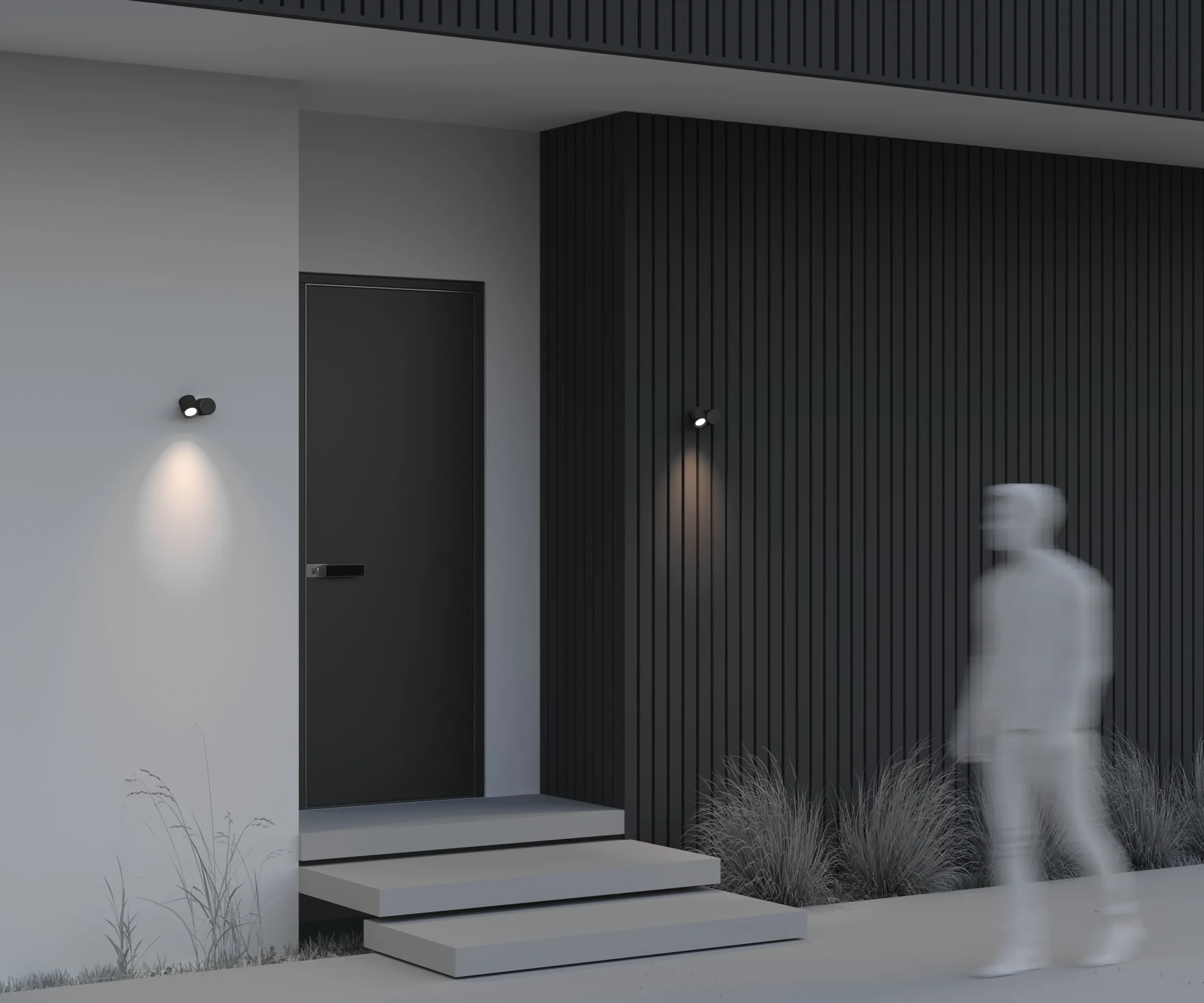 картинка Настенный светильник (бра) Outdoor O010WL-01B