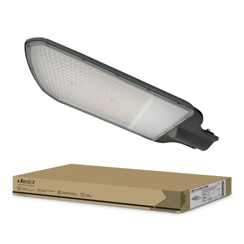 картинка Светильник уличный линзованный светодиодный ДКУ-2L 200Вт 230В 5000К 25000Лм 125лм/Вт 48-70мм IP65 NEOX