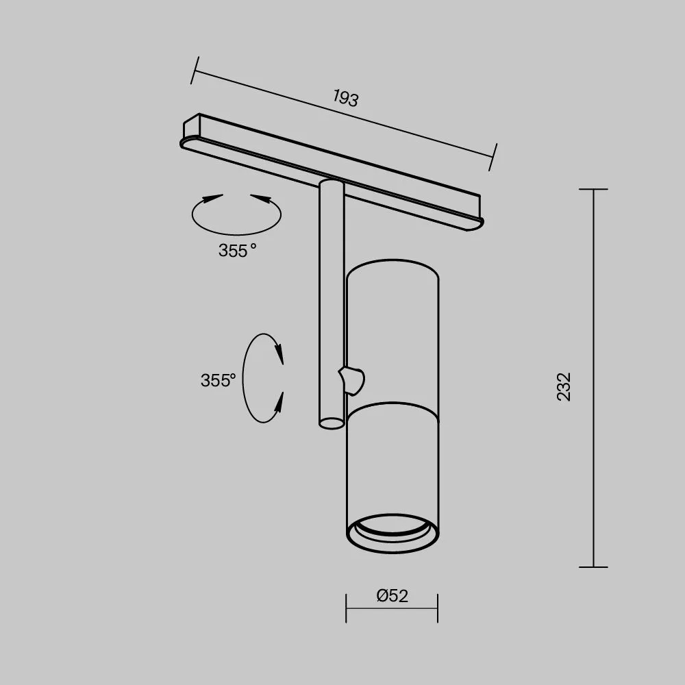 картинка Трековый светильник Technical TR005-2-12W4K-BW