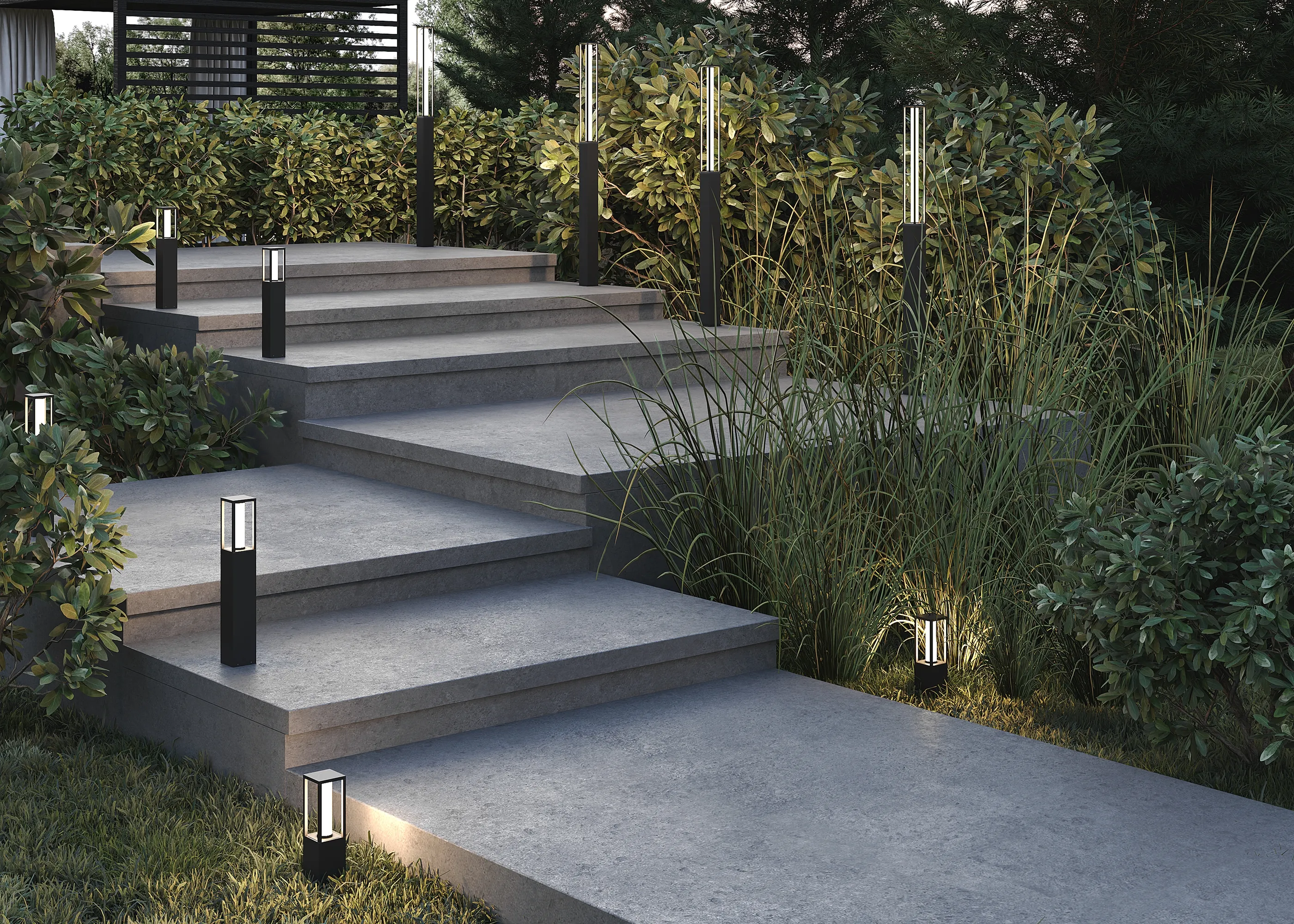 картинка Садово-парковый светильник Outdoor O480FL-L25B3K