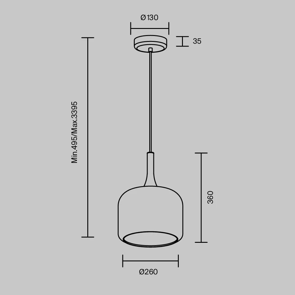 картинка Подвесной светильник Maytoni MOD286PL-L18W3K
