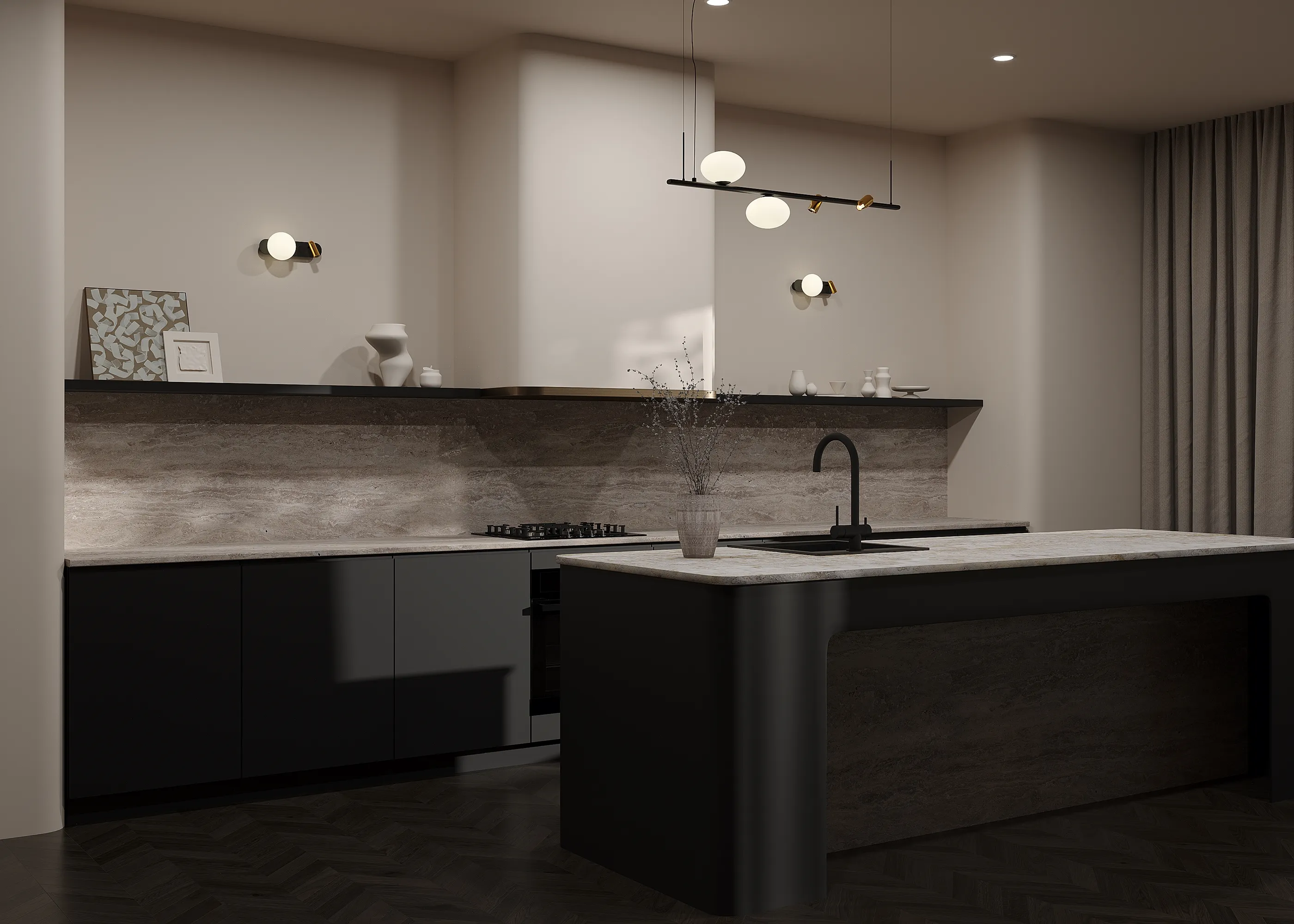 картинка Подвесной светильник Maytoni MOD350PL-02BBS