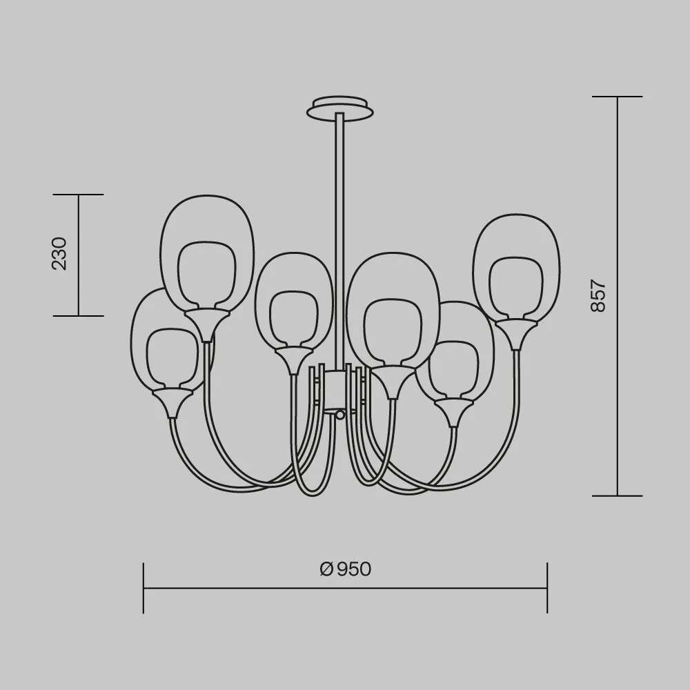 картинка Подвесной светильник Maytoni MOD016PL-06BS
