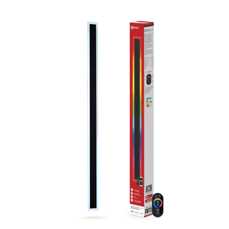 картинка Светильник уличный светодиодный ДБУ MARS90-30RGB-SMART-ВL 30Вт 900x80 с пультом ДУ IP54 черный IN HOME