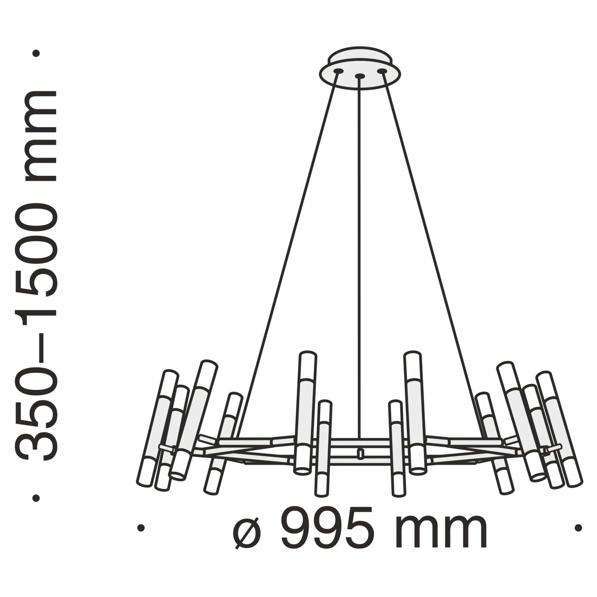 картинка Подвесной светильник Maytoni MOD031PL-24B