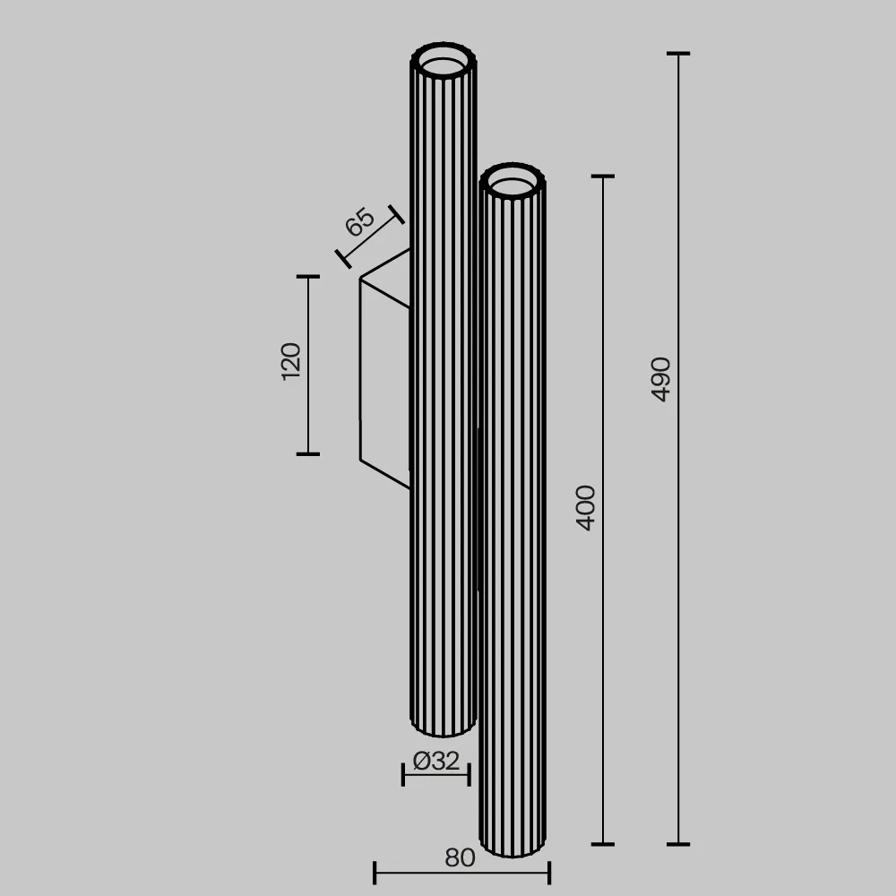 картинка Настенный светильник (бра) Technical C082WL-24W2.7K-B
