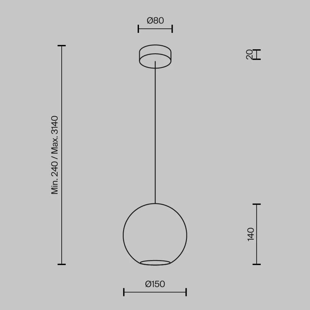 картинка Подвесной светильник Maytoni MOD437PL-01BG