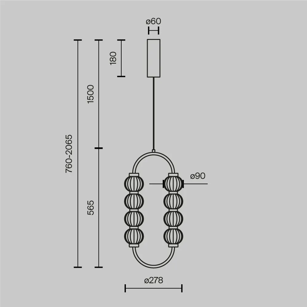картинка Подвесной светильник Maytoni MOD555PL-L11G3K