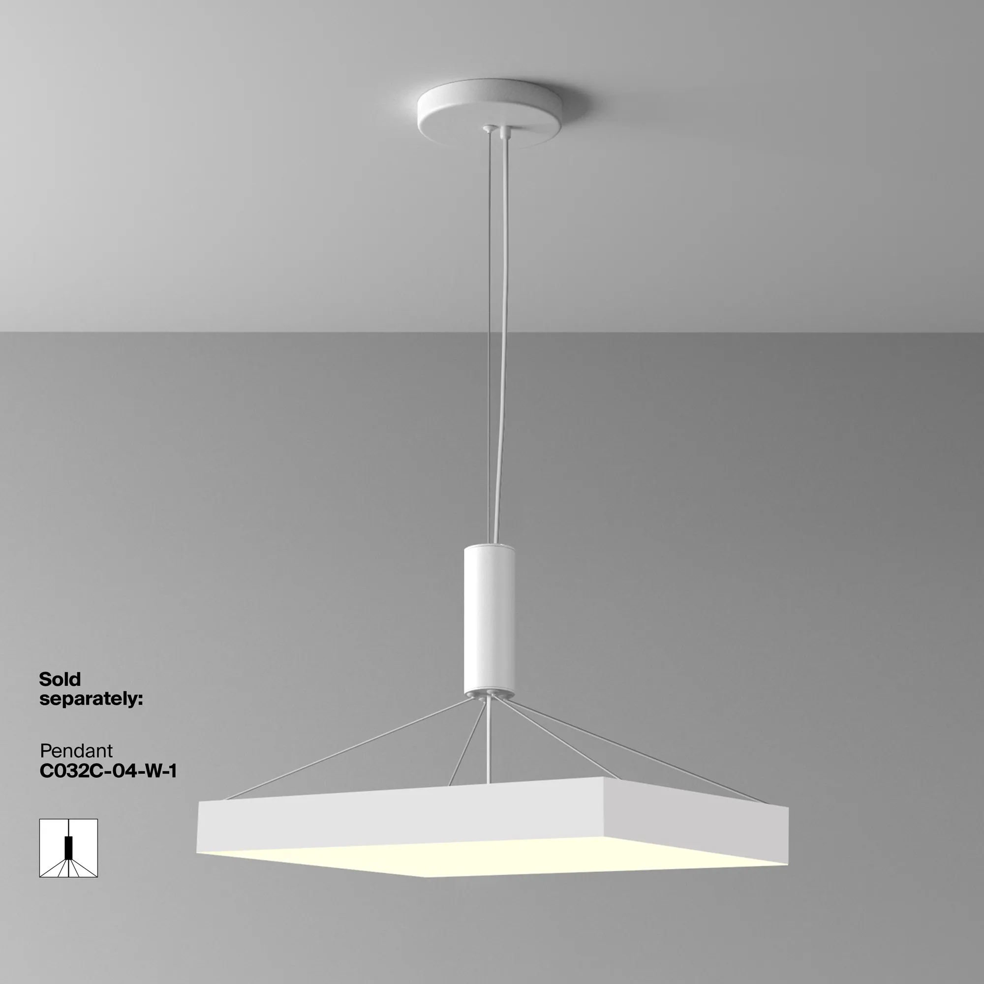 картинка Потолочный светильник Technical C032CL-90W3K-SQ-W