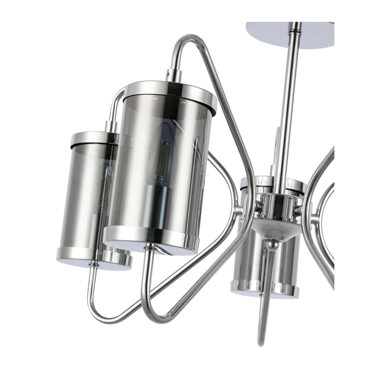 картинка SLE102302-05 Светильник потолочный Хром/Дымчатый E14 5*40W