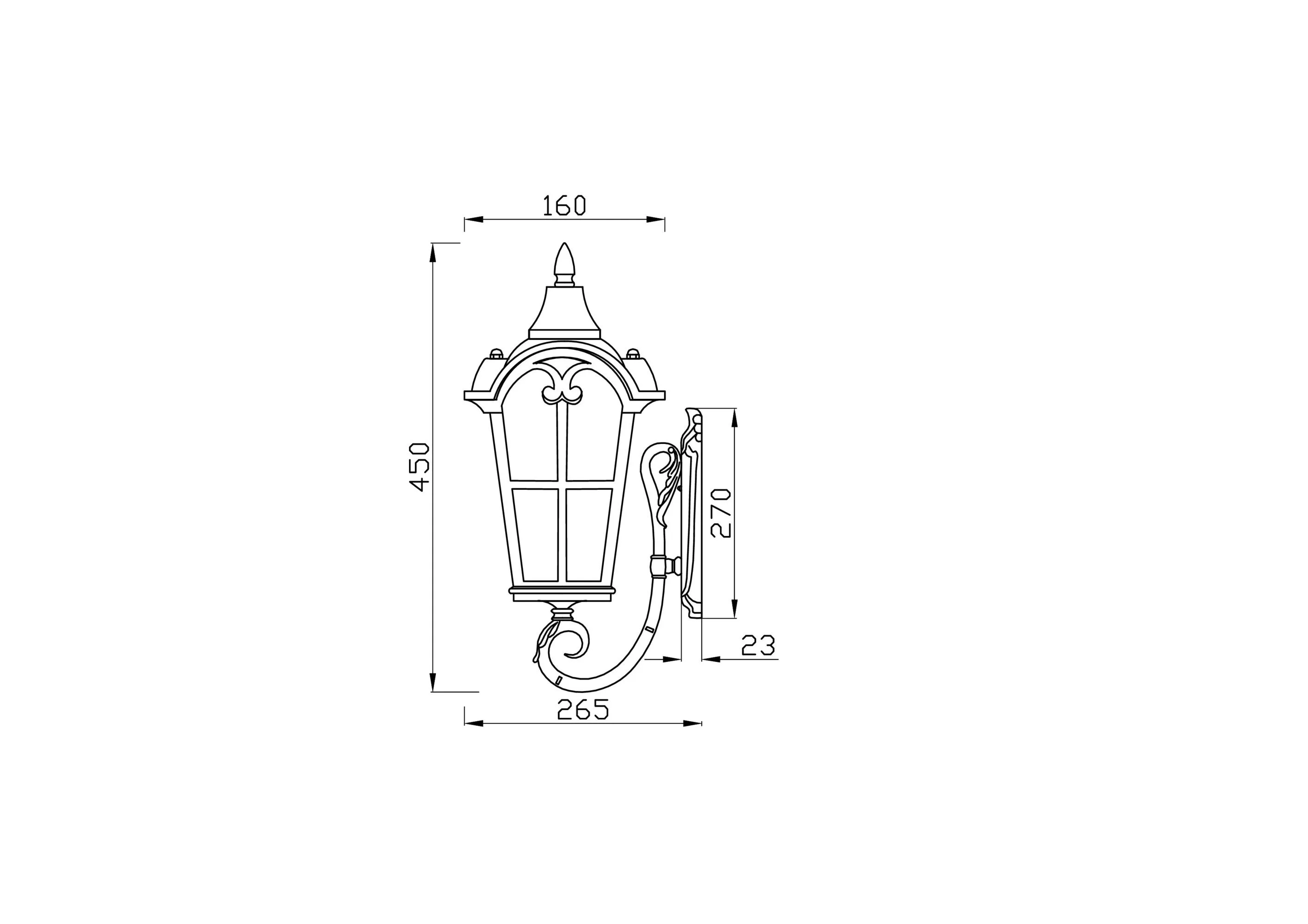 картинка Уличный настенный светильник Outdoor O413WL-01BZ1