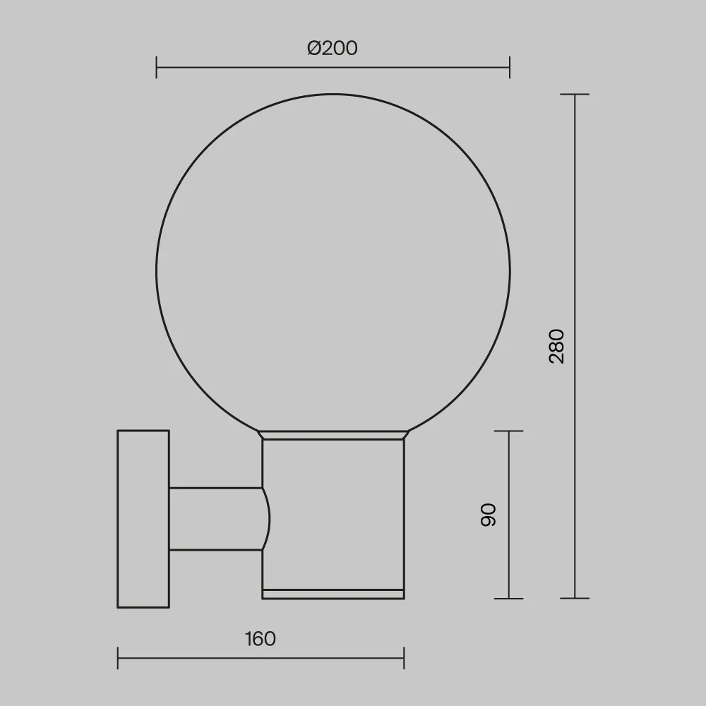 картинка Настенный светильник (бра) Outdoor O598WL-01B