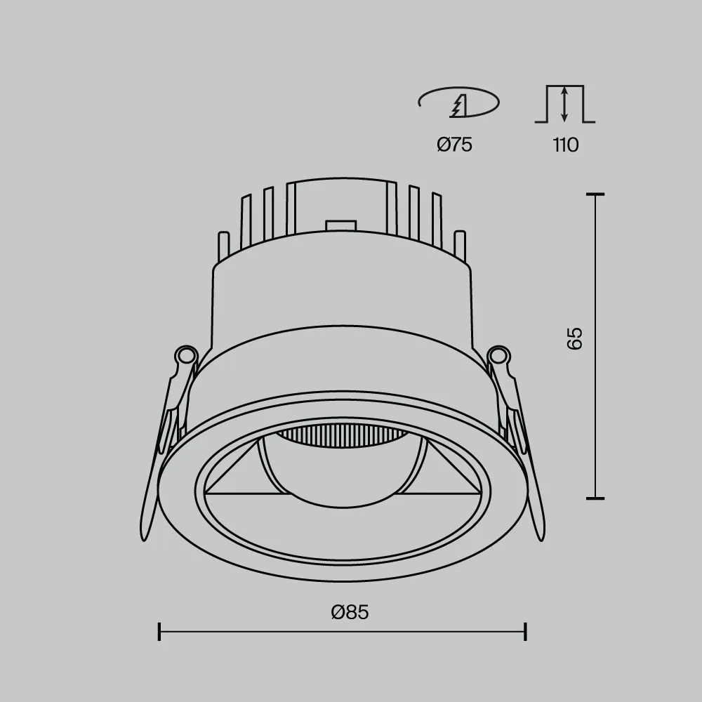 картинка Встраиваемый светильник Technical DL100-12W2.7-3-4K-RD-B