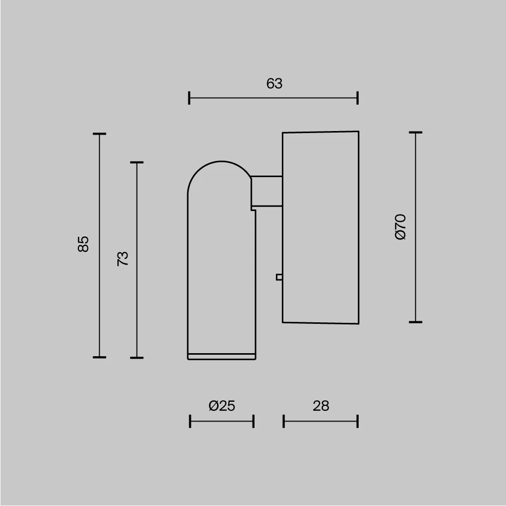 картинка Настенный светильник (бра) Technical C038WL-L3B3K