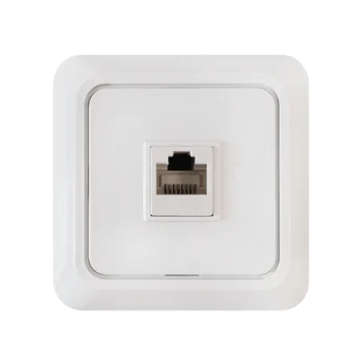 картинка Розетка компьютерная RJ-45 BOLLETO белая 7035 IN HOME
