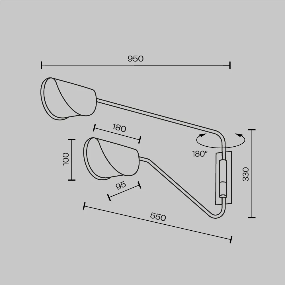 картинка Настенный светильник (бра) Maytoni MOD126WL-02B