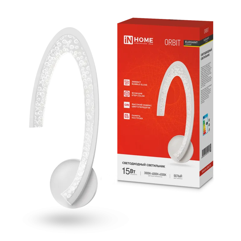 картинка Светильник светодиодный ELEGANT ORBIT 15Вт 230В 3000-6500K 1200Лм STEP COLOR белый IN HOME