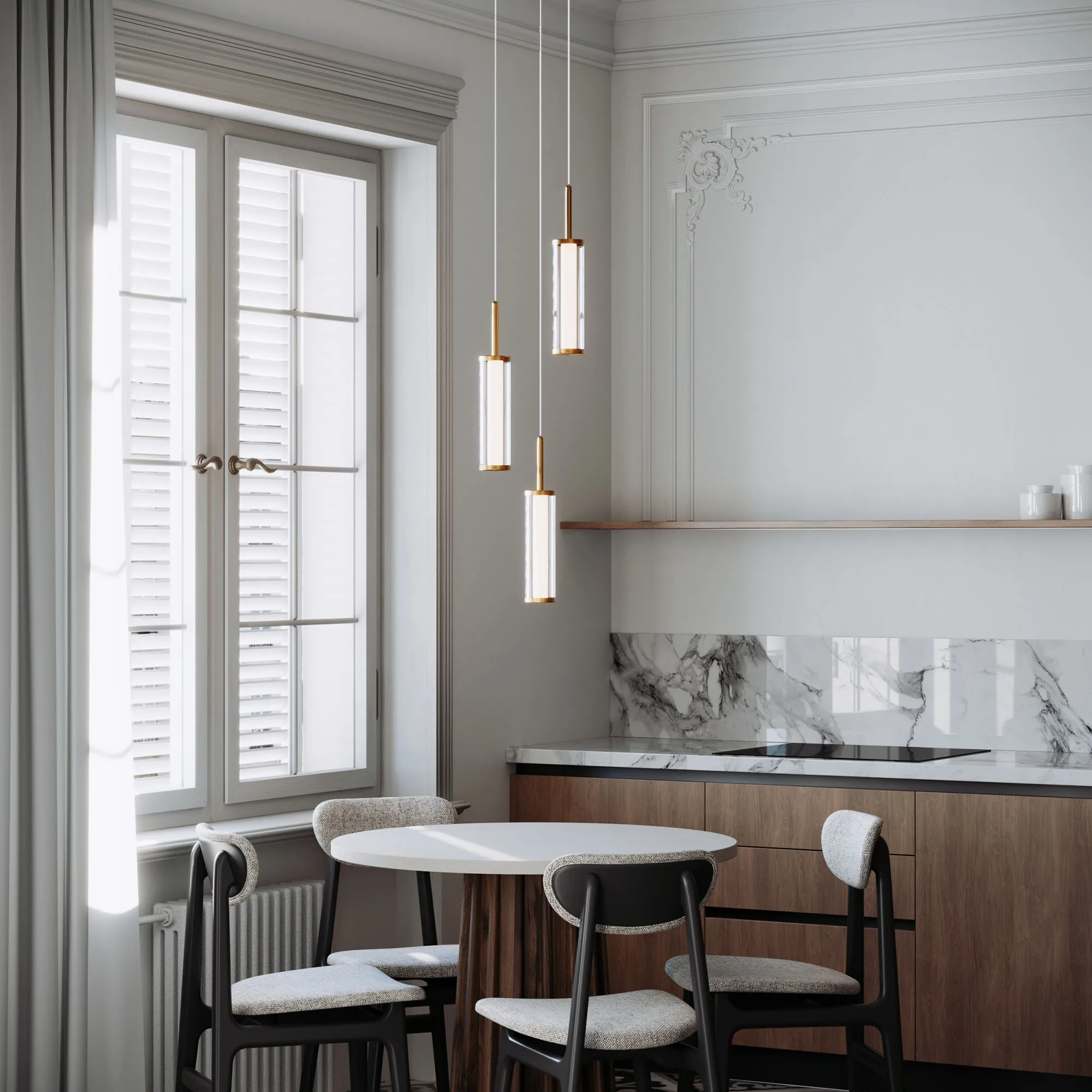 картинка Подвесной светодиодный светильник 50386/3 LED латунь