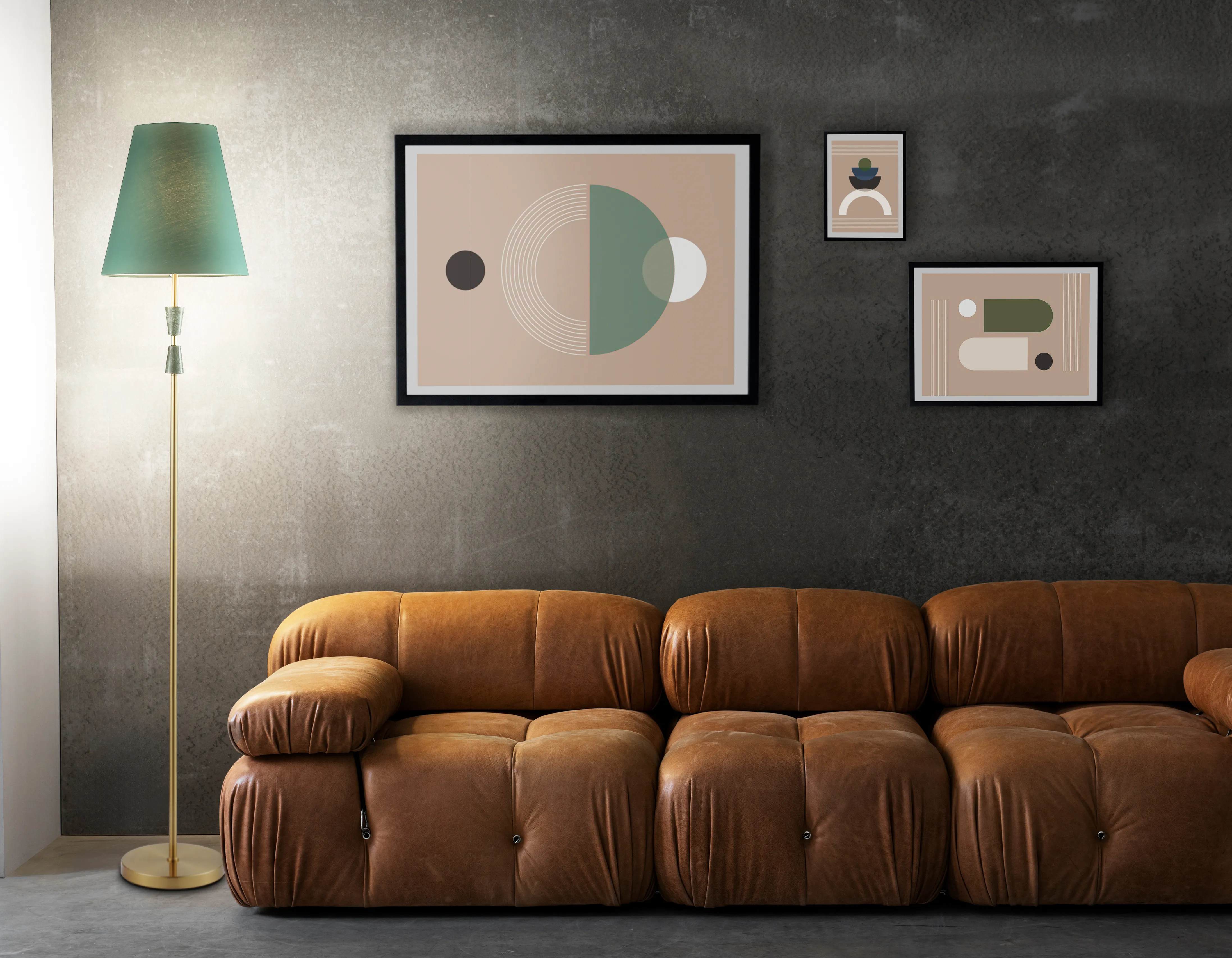 картинка Напольный светильник с абажуром