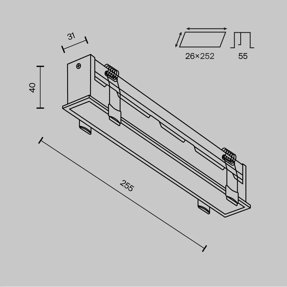 картинка Встраиваемый светильник Technical DL066-20W3-6K-B