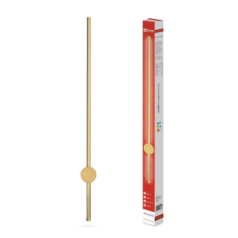 картинка Светильник светодиодный ESTETIKA ART-100B-40GL 20Вт 230В 4000K 1400Лм 1000х60x98 золото IN HOME