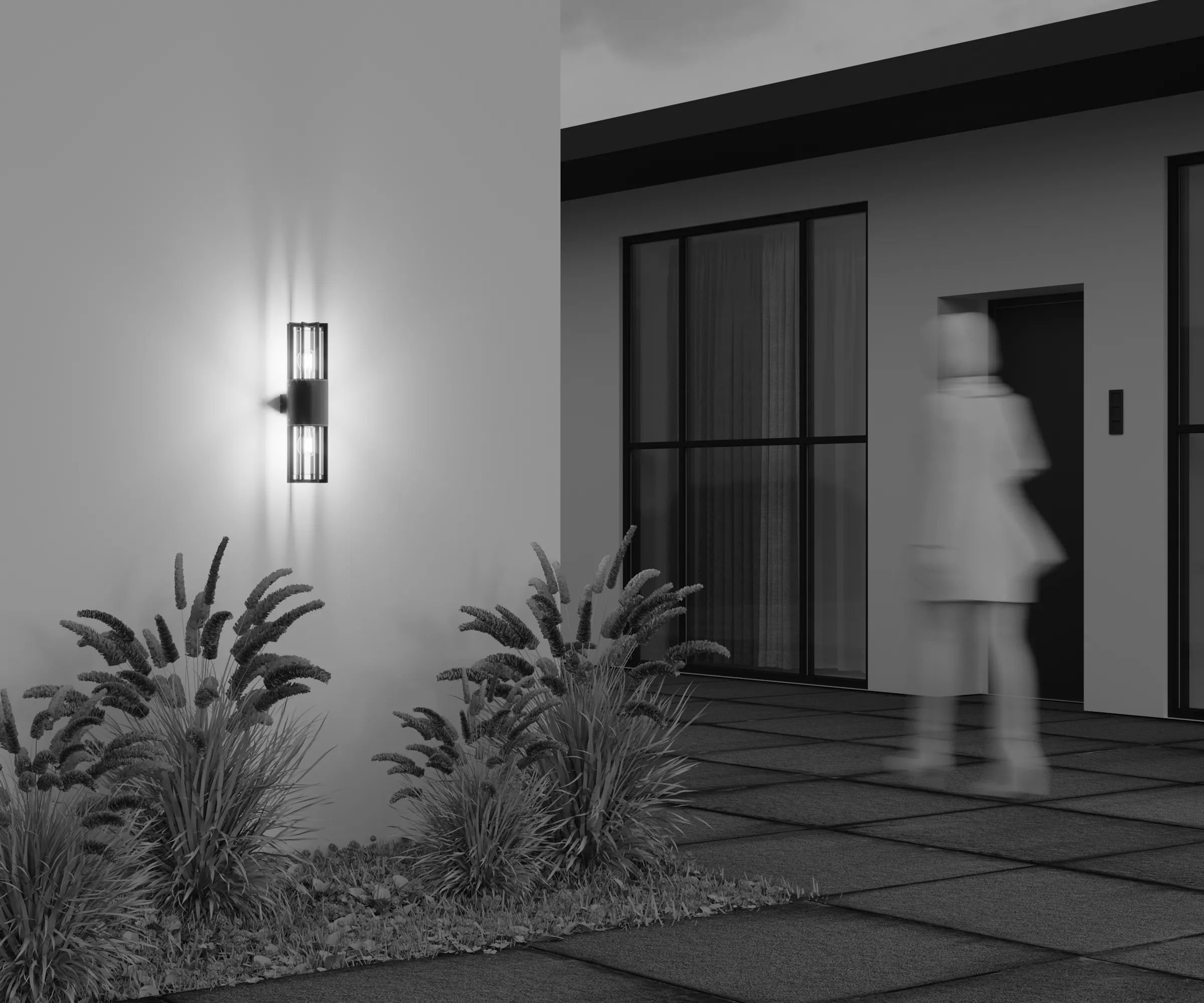 картинка Настенный светильник (бра) Outdoor O453WL-02GF