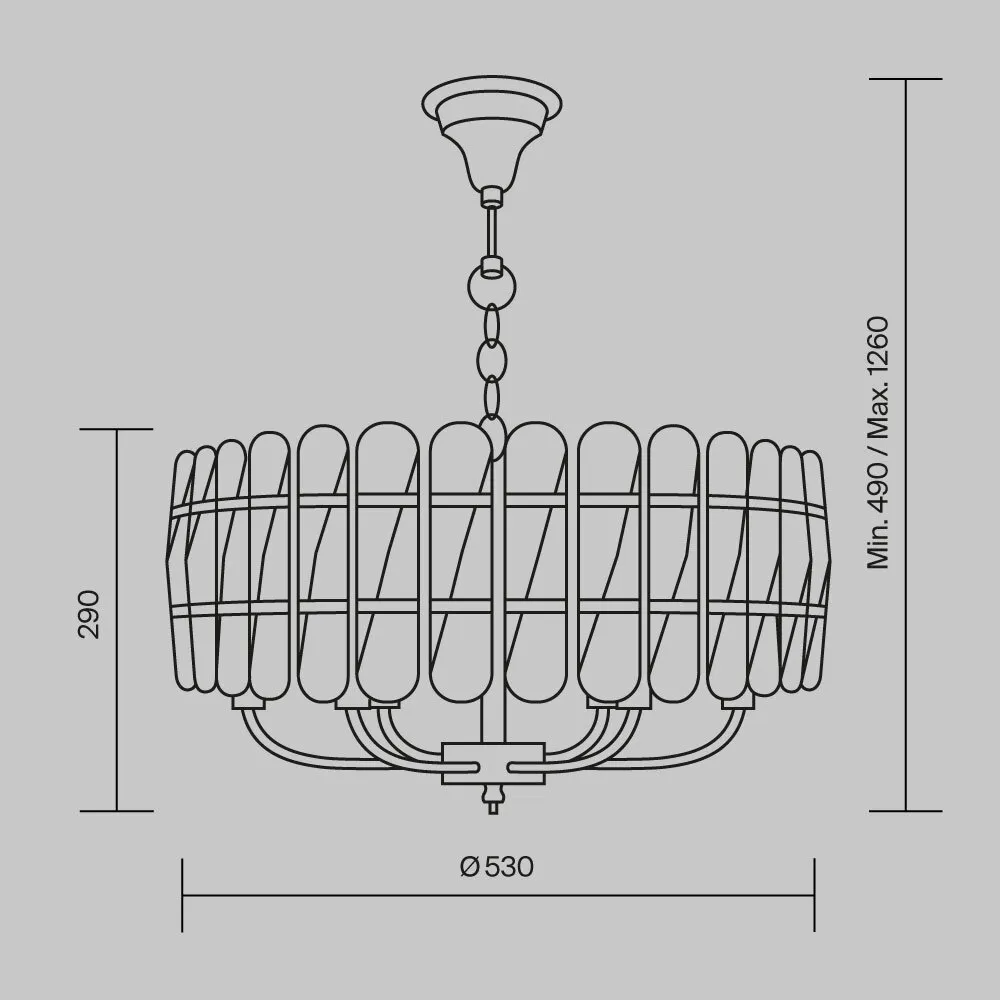 картинка Подвесной светильник Maytoni MOD122PL-06BS
