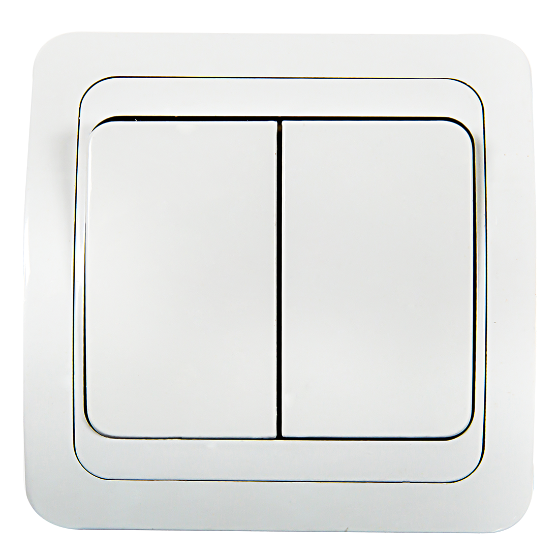 картинка Выключатель двухклавишный CLASSICO белый 2023 IN HOME