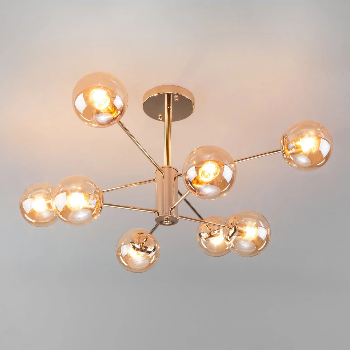 картинка Потолочная люстра со стеклянными плафонами 30166/8 золото