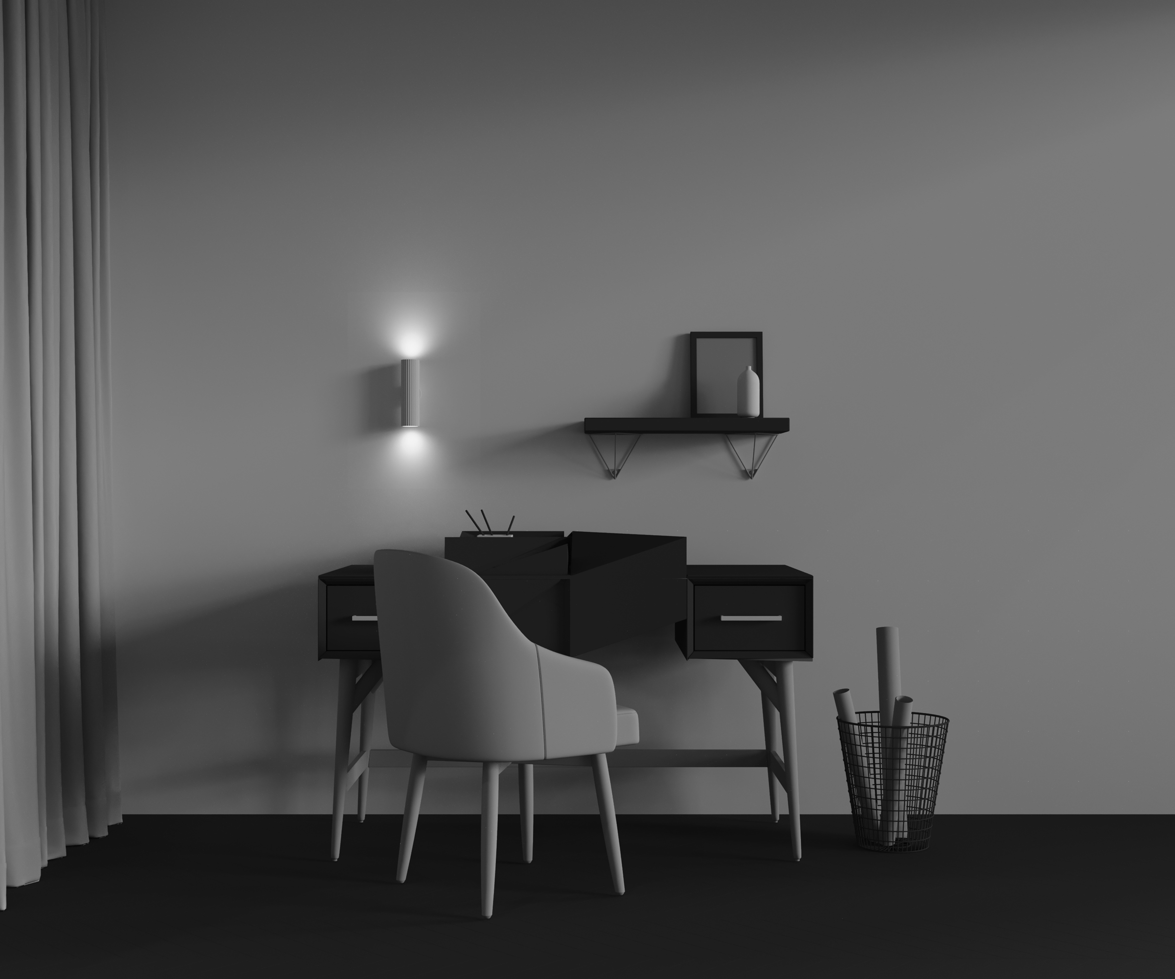 картинка Настенный светильник (бра) Technical C106WL-02-GU10-W