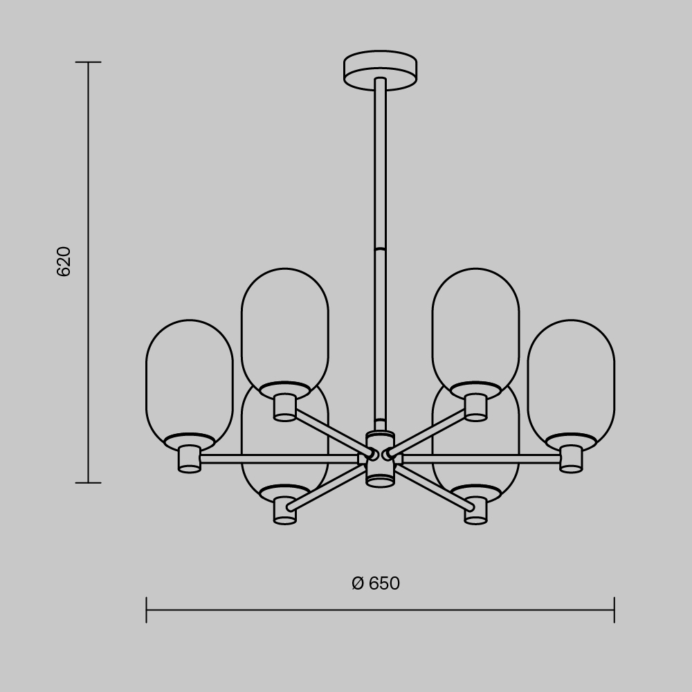 картинка Подвесной светильник Freya FR1012PL-06BS